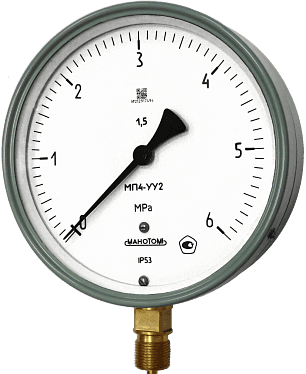 Вакуумметр ВП4-УТ2-(-100...0)кПа-1.5-ОШ-IP53-Ал-G1/2-П.П.С.-ЦСМ-Свидет.-Пл.-Черта-Э