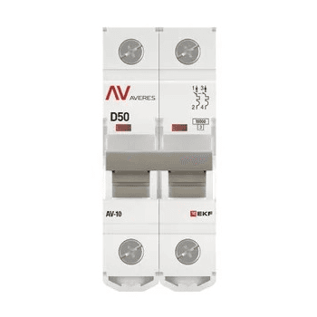 Выключатель автоматический модульный EKF AVERES AV-10 2Р 4А (К) 10кА