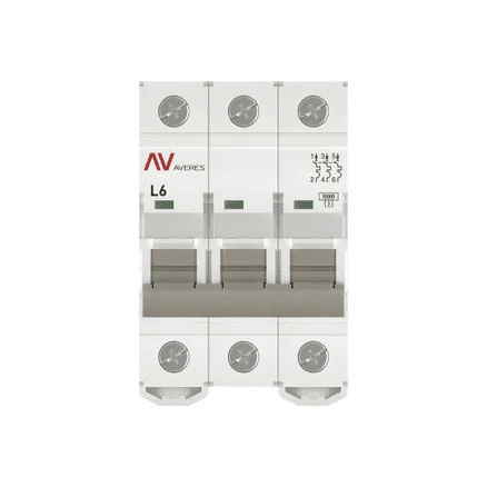 Выключатель автоматический модульный EKF AVERES AV-10 3Р 4А (В) 10кА