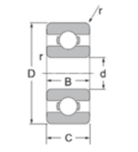 Радиальный шарикоподшипник 693    EMQ (HCH)