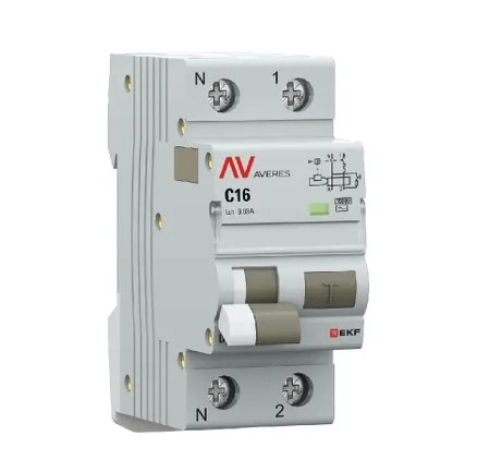 Автоматические выключатели дифференциального тока серии DVA-10 2Р EKF AVERES